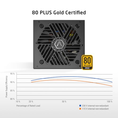 Image of ProLab Design XPower XP-1000 Power Supply Unit|1000w 80+Gold|Fully Modular|Japanese Capacitor|ATX 3.1 PCIE 5.1 Support|450w 12v-2x6 Connector|120mm Hydro Bearing Fan|Black Flat Cables|5 Year Warranty