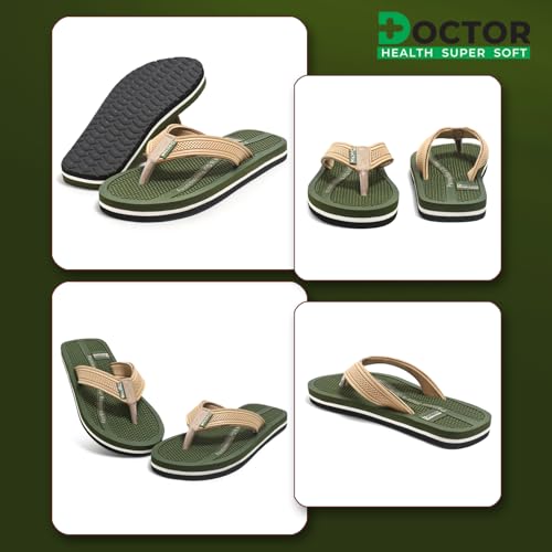Image of DOCTOR HEALTH SUPER SOFT Men's Acupressure Slippers | Flip-Flops | Men's & Boy's Slippers | Comfortable & Lightweight | Soft Foot Massager | All Day Wear Acupressure Slipper