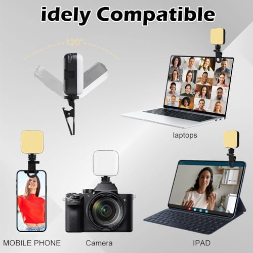 Lampe Selfie 64 LED Portable - Lumière Téléphone Photo Avec 5 Modes Et Luminosité Ajustable Pour IPhone, Caméra, Vlog Et Visios