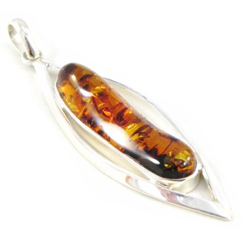 Preisvergleich Produktbild Les Trésors De Lily [F9884] - Anhänger silber 'Chloé' bernstein.