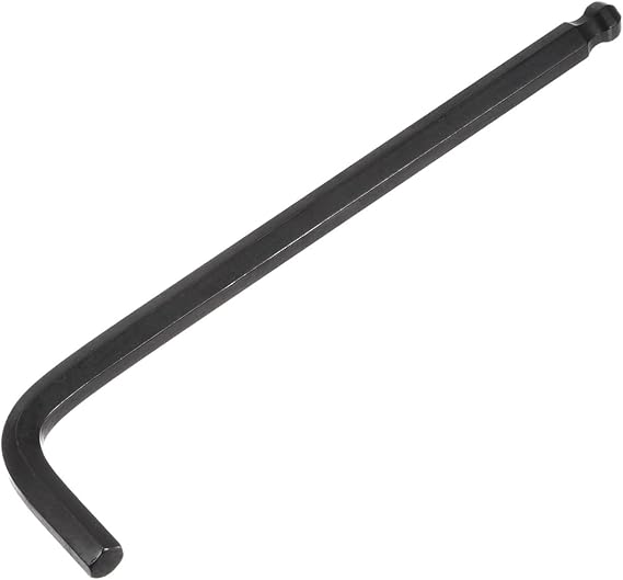 uxcell 5/16" Ball End Hex Key Wrench, L Shaped Long Arm CRV Repairing Tool, Black