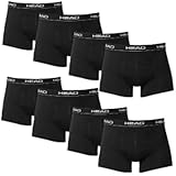  Head Herren Boxershorts im 8er Pack ohne Eingriff 841001001 / MT, Black/Schwarz, M