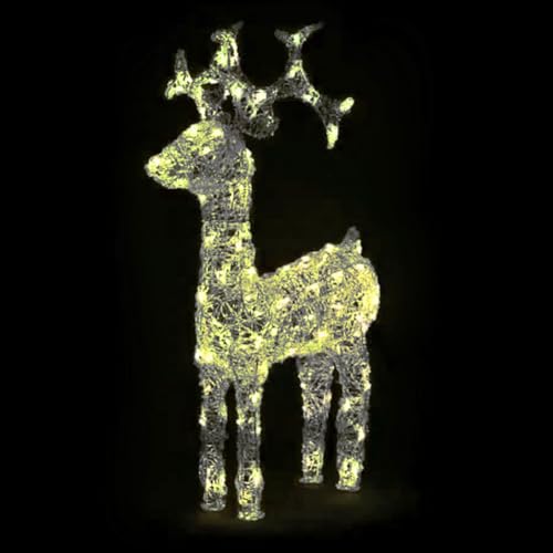 BAKAJI Helles Weihnachtsrentier für den Außenbereich, leuchtende...
