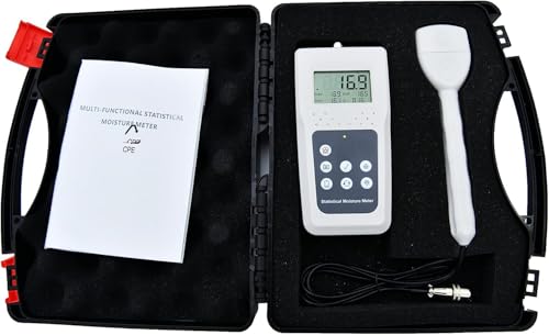 CNYST Digital Paper Moisture Meter Paper Moisture Tester with Automatic power on Calibration Function Storing Statistics Function Measuring Range 5-95%(CD00) Resolusion 0.1