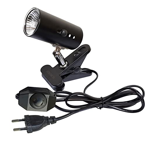 STBTECH Lampe chauffante Tortue Terrestre, à 2 Ampoules UVA UVB 50W, Lampe Chauffante Terrarium Infrarouge Lampe à Pince pour Reptiles et Amphibiens Cover