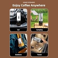 Irishom Tragbare 3-in-1-Kaffeemaschine,Tragbare Espressomaschine mit Akku,15 Bar Hochdruck, Digitalanzeige, kompatibel mit Kaffeepulver & Kapseln, für Camping, Auto & Büro – Ansicht 5