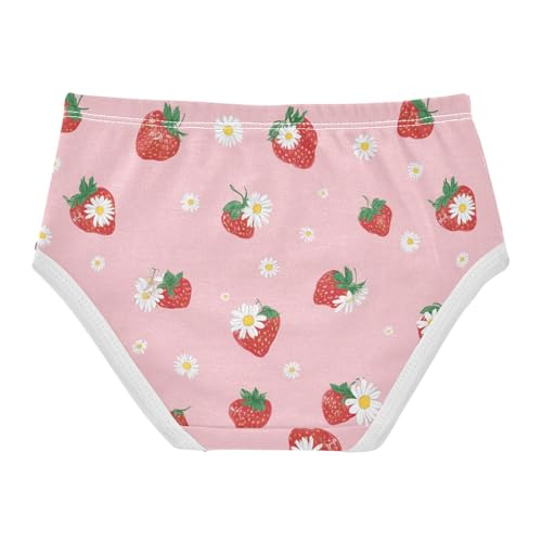 Wusikd Pink Daisies Girls' Underwear Cotton Girls Briefs Soft Toddler Underwear 2T2