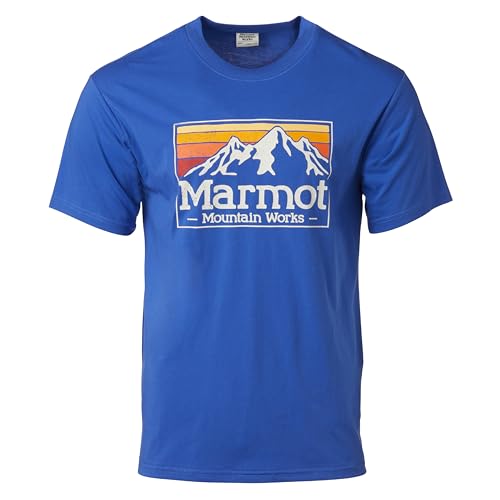MARMOT Men's MMW Gradient Short-Sleeve Tee - Screen Printed Graphic on Soft, Breathable, Eco-Friendly Cotton/Poly Blend