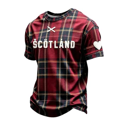 Genérico Camisetas Futbol Hombre,Camiseta De FúTbol De Escocia para Aficionados Camiseta GráFica CóModa para Entusiastas