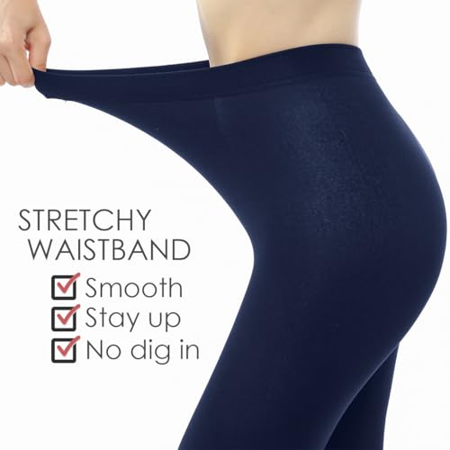 Image of G&Y 2 Pairs Fleece Lined Tights for Women - 100D Opaque Warm Winter Pantyhose