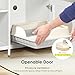 OPAHDN Cat Litter Box Enclosure with Divider, Indoor Cat House for Large Cats, Space-Saving Design, White