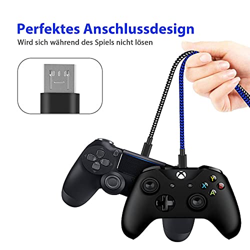 6amLifestyle Cable de Carga para Mando de PS4, Cable de Nylon Trenzado Extra Largo Micro USB 2.0 de Sincronización de Datos Compatible con Playstaion 4, PS4 Slim/Pro, Xbox One S/X Controller - imagen 4