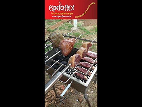 Espetoflex Espeto Giratório à Pilha para Churrasco