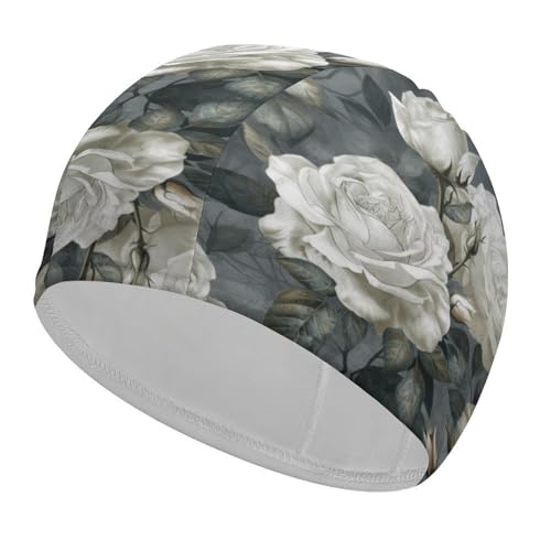 Gorro de natación con fórmula matemática para Hombre y Mujer, Impermeable, elástico, para Cabello Largo, cómodo y Antideslizante.