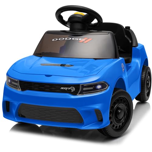 Outfunny Elektroauto für Kinder 12V Kinder Elektroauto mit Fernbedienung LED-Leuchten - Blau