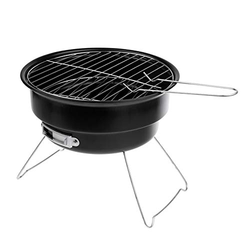 Grill Bbq Z Nieprzywierającą Powierzchnią Składany Grill Węglowy Mini Okrągły Grill Na Zewnątrz Na Kemping Piknik Narzędzia Do Grillowania