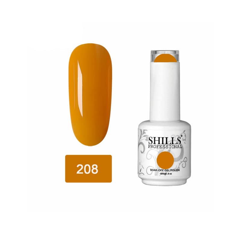 Image of SHILLS PROFESSIONAL UV /LED Soak Off Gel Polish (Gel nail polish) Nail art nail polish Color Shade 208