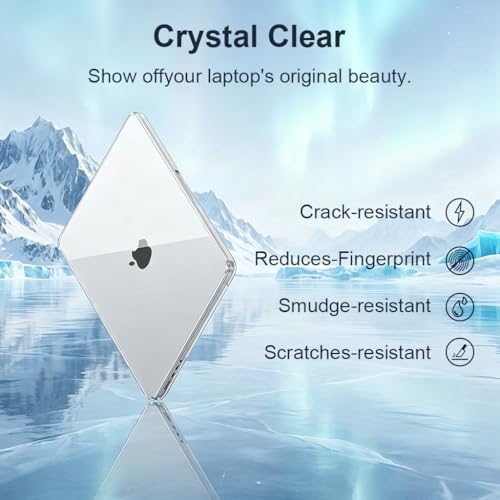 Image of Verilux Compatible with 2026 MacBook Neo Case 13 inch Mac Laptop A3404, Clear PC Laptop Case Anti-Scratch Protective, Ventilated Snap-on Fashion Cover with Front & Back Cover