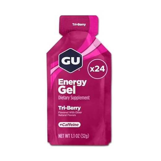 GU ENERGY Original Sports Nutrition Energy Gel, Tri Berry, 24-Count