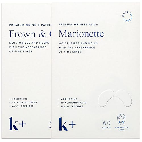 KPLUS K+ Wrinkle Patch Set for Forehead, Crow's Feet, Marionette & Smile Lines - Korean Overnight...