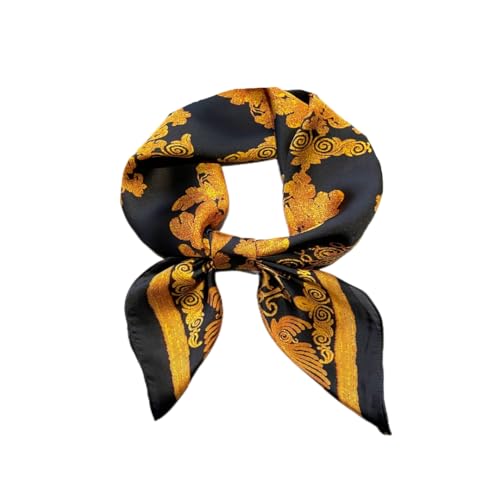 Pañuelo cuadrado floral LJISEHG para mujer de cuello y cabeza