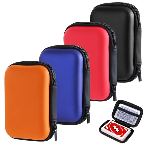 TYSM-CC Caja De Naipes De 4 Piezas,Bolsa De Almacenamiento De Tarjetas, Robusto Estuche De Tarjetas Impermeables,portatarjetas portátil para Juegos al Aire Libre11.5 x 8 x 4 cm