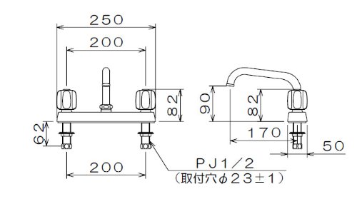 Amazon | ミズタニバルブ 【キッチン用混合栓】 2穴台付2 Amazon | ミズタニバルブ 【キッチン用混合栓】 2穴台付2