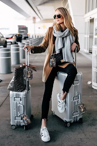 Étiquettes de bagage en cuir et acier de haute qualité pour valises - 5