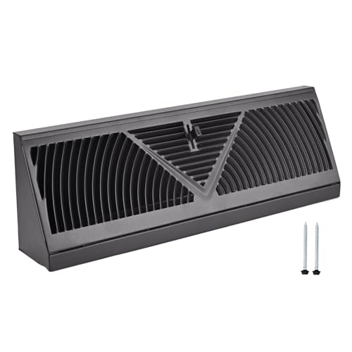 Flowild 15-Inch Baseboard Register Black