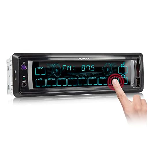 XOMAX XM-RT284 Autoradio Radio de Coche con Bluetooth Manos Libres y música I USB y SD (128 GB por Medio) I WMA WAV I AUX-IN I DIN 1 I Marco Integrado