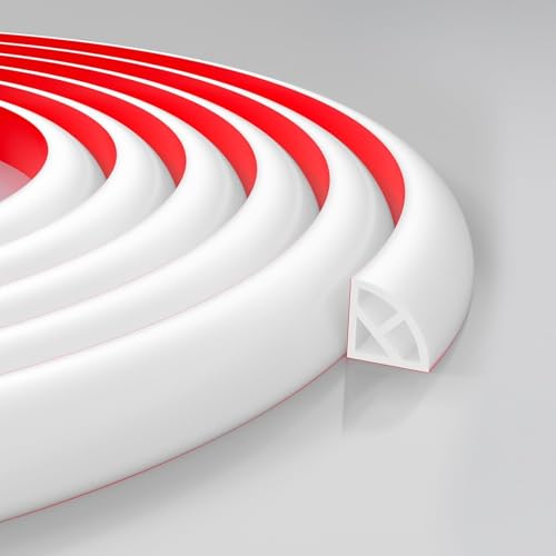 3/4 Inch Flexible Rubber Floor Trim with 3M Tape, 118 Inch