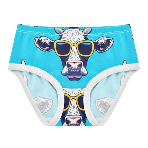 Cool Cows Blue Panties for Girl Toddler Underwear Floral Cotton Colorful Underpants Briefs 2t