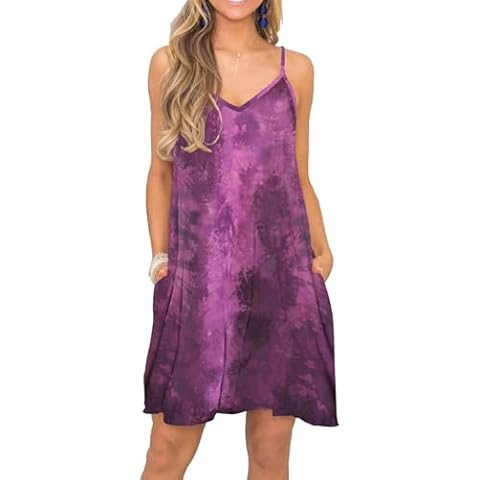 BEUFRI Summer Spaghetti Strap Beach Dress Cover