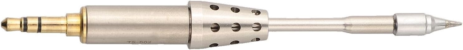 Miniware TS80P Soldering Iron Tip Replacement - B02 BC02 D25 K4 J02 Compatible with TS1C TS80 - Fast Heating Steel Tip for Cordless Soldering Station - 100mm Length(TS-B02)