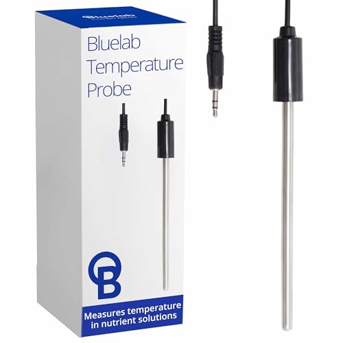 Bluelab PROBTEMP Temperature Probe in Water, Replacement for ATC Adjustments (used with Bluelab Controllers), No Calibration, Tool for Hydroponic System and Indoor Plant Grow