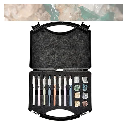Mohs Hardness Test Kit, Mohs Hardness Tester Industrial Mineral Identification Kit with Storage Box, 2-9 Scratch Tester, for Industrial Mineral Identification Kit Gem Jade Jewelry