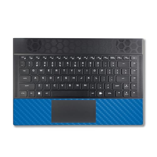 Image of MightySkins Carbon Fiber Skin Compatible with Alienware X14 R2 (2023) Full Wrap Kit - Solid Blue | Protective, Durable Textured Carbon Fiber Finish | Easy to Apply & Change Styles | Made in The USA