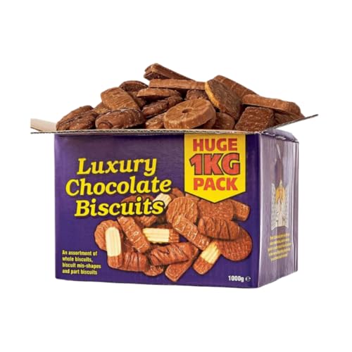BROKEN CHOCOLATE BISCUITS ASSORTMENT 1KG - Box Of Broken Biscuits Bulk Biscuit Box Selection | Chocolate Assortment Chocolate Biscuit Bars | Multipack Fun Size Bars