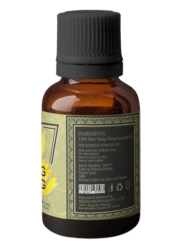 Image of Heilen Biopharm Ylang Ylang Essential Oil - 15 mL Bottle Pack of 1, For Skin Care & Aromatherapy