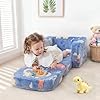 aodisman Thick Comfy Toddler Chair and Couch for Kids,2-in-1 Soft Plush Fold Out Sofa for Children,Convertible Couch to Lounger for Toddler #1