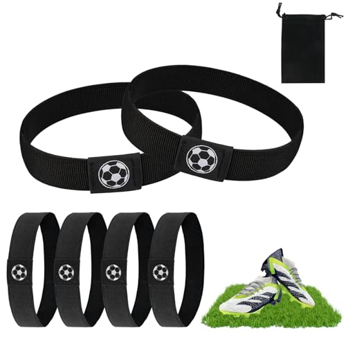 Binlava 6 Stück Schnürsenkel Fixierband Schnürsenkelhalter Für Fussball Verhindert Das Lösen Der Schnürsenkel Geeignet Für Fußballschuhe Laufschuhe & Freizeitschuhe (L)