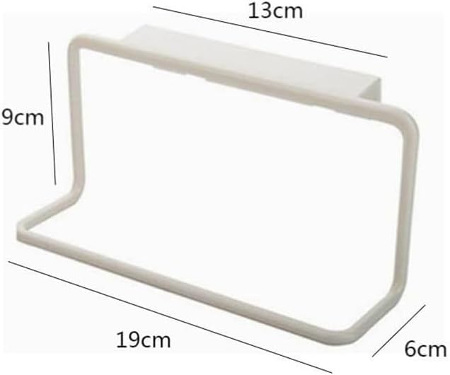 4 Pcs Plastic Over Kitchen Cabinet Towel Bar Rack, Hang on Inside or Outside of Doors, Storage and Organization for Hand and Dish Towels, Tea Towels