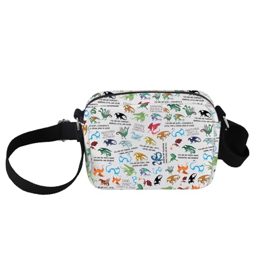 PXTIDY Fantasy Dragon Novel Crossbody Bag Dragons Tribes Novel Lover Crossbody Purse Dragon Gift