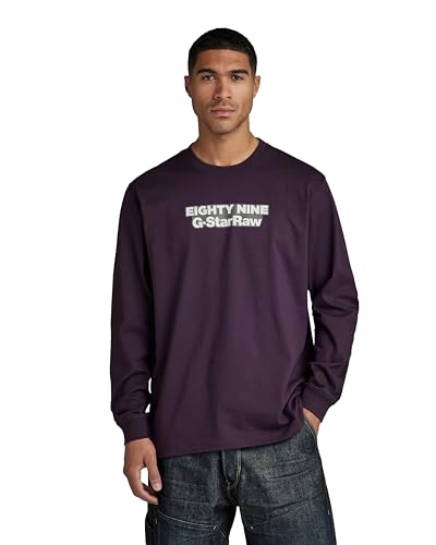 G-Star Raw Camiseta Eighty Nine Graphic Loose Para Hombre, Púrpura Lt Maze D23886-C336-8880 , Xs G-Star Raw Camiseta Eighty Nine Graphic Loose Para Hombre, Púrpura Lt Maze D23886-C336-8880 , Xs