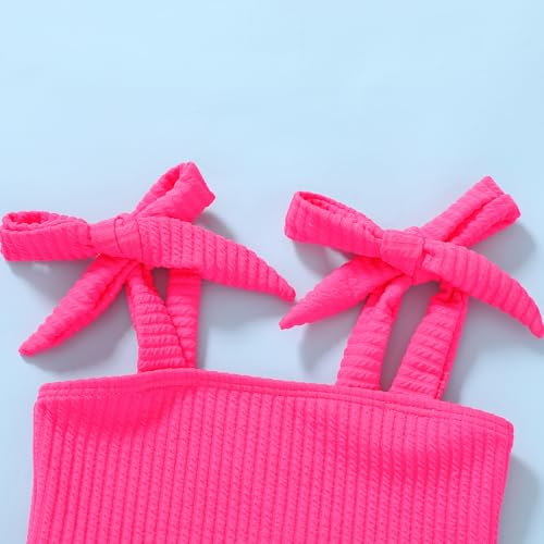 Younger Tree Toddler Girls Two Pieces Swimsuit Color Block Stripe Swimwear Summer Beach Bathing Suit 18M-5T thumb #3