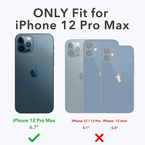 Youmaker New Designed For Iphone 12 Pro Max Phone Case,Iphone 12 Pro Max Case Full-Body With Built-In Screen Protector Rugged Clear Case For Iphone 12 Pro Max 6.7 Inch Black #TOP5