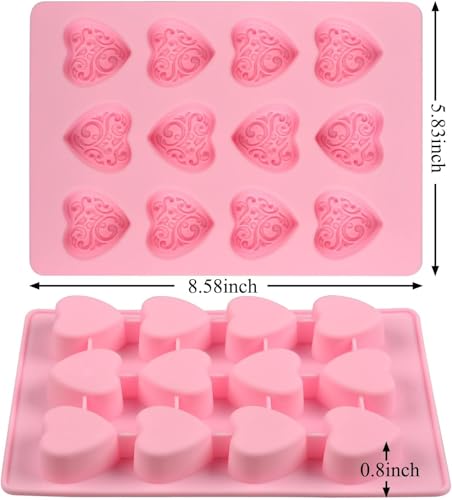 image for Fimary Silicone Heart-Shaped Chocolate Molds - Set of 1 Non-Stick Cand