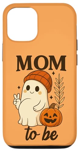 Mom to Be Peace Sign Ghost with Pumpkin Fall fB[X X}zP[X iPhone 12/12 Pro p