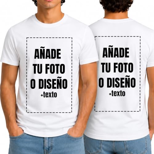 Camiseta Personalizada Hombre y Mujer. Camiseta Personalizable 100% Algodón
