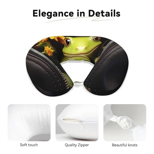 Almohada U Espuma Viscoelástica Tamaño Ajustable Negro miniatura 4